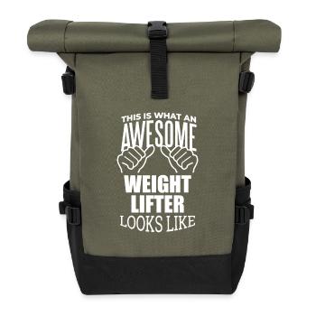 Weightlifting - Roll Top Backpack - olive/black - Front