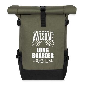 Longboarder - Rolltop Rucksack - Olive/Schwarz - Vorne