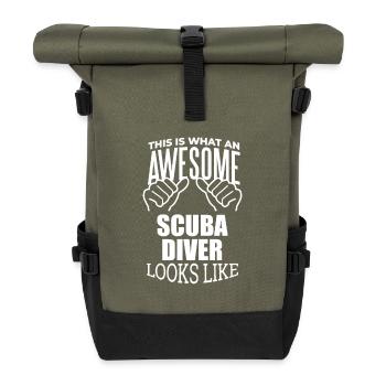 Tauchen - Rolltop Rucksack - Olive/Schwarz - Vorne