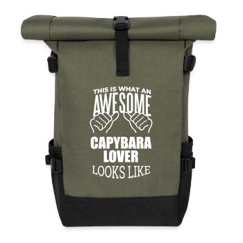 Capybara - Rolltop Rucksack - Olive/Schwarz - Vorne