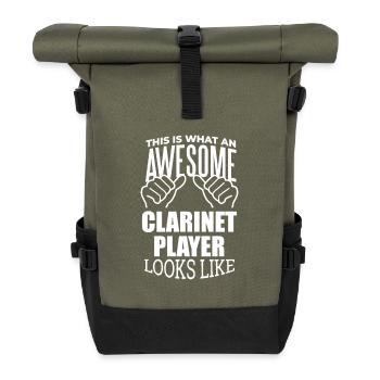 Clarinet - Roll Top Backpack - olive/black - Front