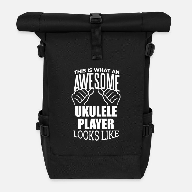 Ukulele - Rolltop Rucksack - Schwarz