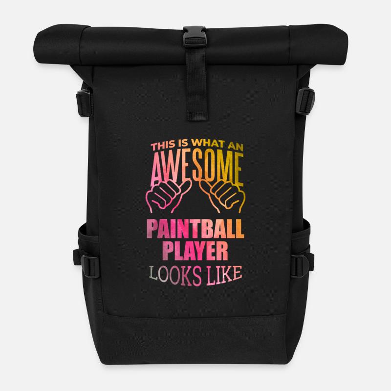 Paintball - Rolltop Rucksack - Schwarz
