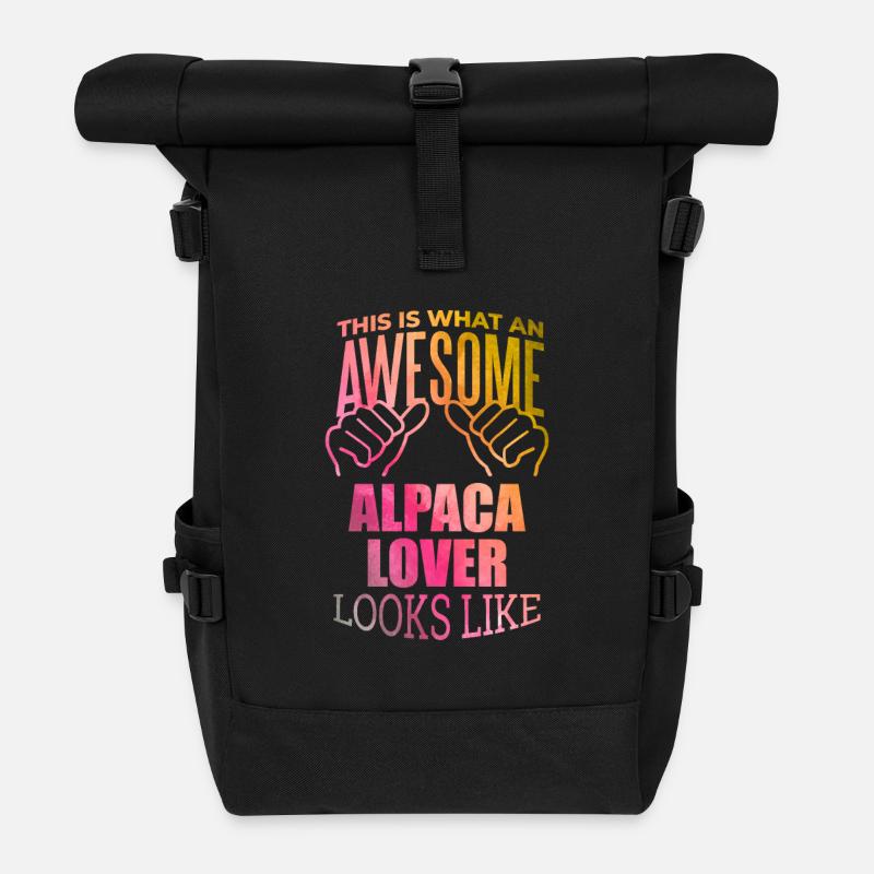 Alpaka - Rolltop Rucksack - Schwarz