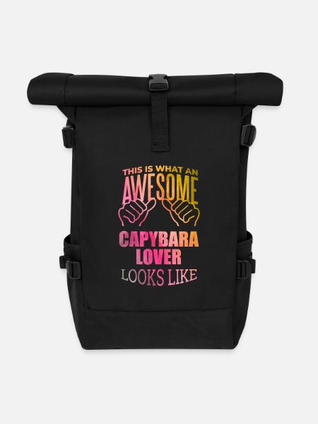 Capybara Capybara Capybara - Rolltop Rucksack - Schwarz