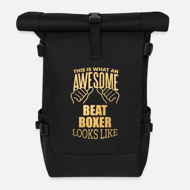 Beatboxer - Rolltop Rucksack - Schwarz