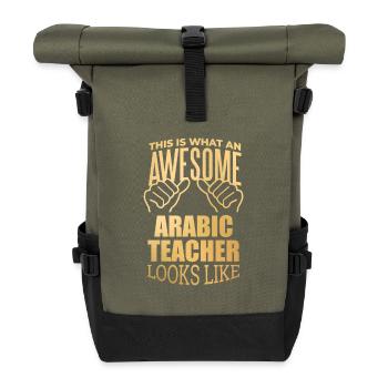 Arabisch - Rolltop Rucksack - Olive/Schwarz - Vorne