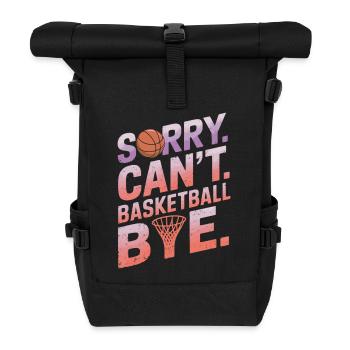 Basketball Retro Vintage Pink Spruch - Rolltop Rucksack - Schwarz - Vorne