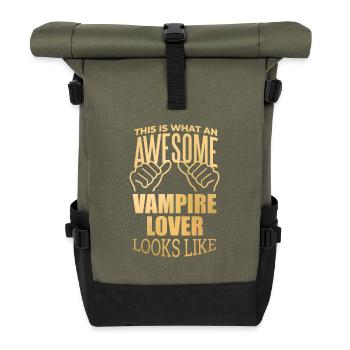 Vampir - Rolltop Rucksack - Olive/Schwarz - Vorne