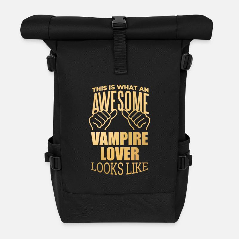 Vampir - Rolltop Rucksack - Schwarz