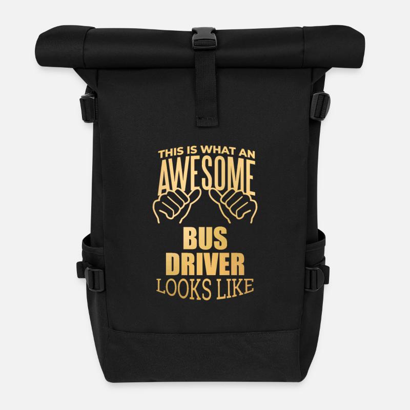 Busfahrer - Rolltop Rucksack - Schwarz