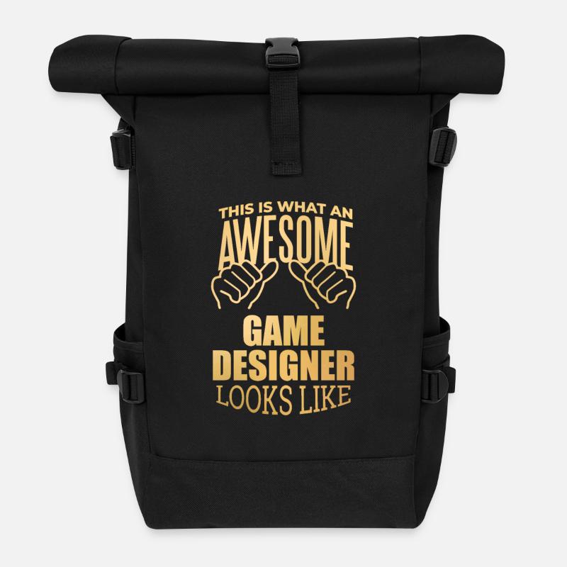 Spieledesigner - Rolltop Rucksack - Schwarz