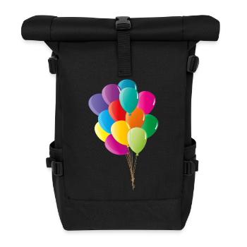 Ballons colorés joyeux aux couleurs vives - Sac à dos roll top - noir - Devant
