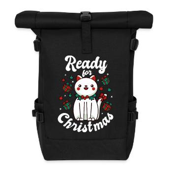 Prêt pour Noël - Sac à dos roll top - noir - Devant