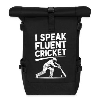 Lustiges Kricket Spruch Vintage Cricket Spiel - Rolltop Rucksack - Schwarz - Vorne