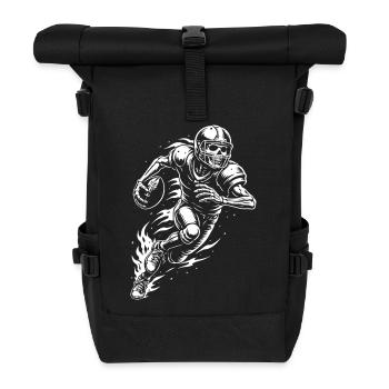 Skeleton American Football player  - Roll Top Backpack - black - Front