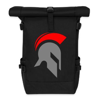 Spartanischer Helm - Rolltop Rucksack - Schwarz - Vorne