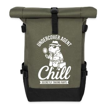 Undercover Agent Chill – Capybara - Roll Top Backpack - olive/black - Front