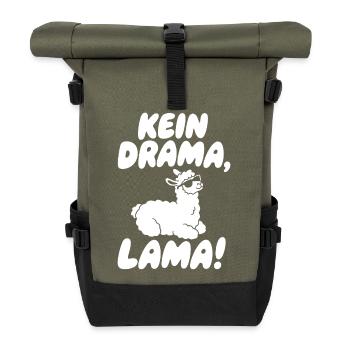 No Drama Llama Sunglasses - Roll Top Backpack - olive/black - Front