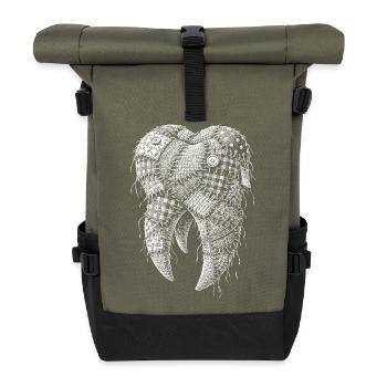 tooth - Roll Top Backpack - olive/black - Front