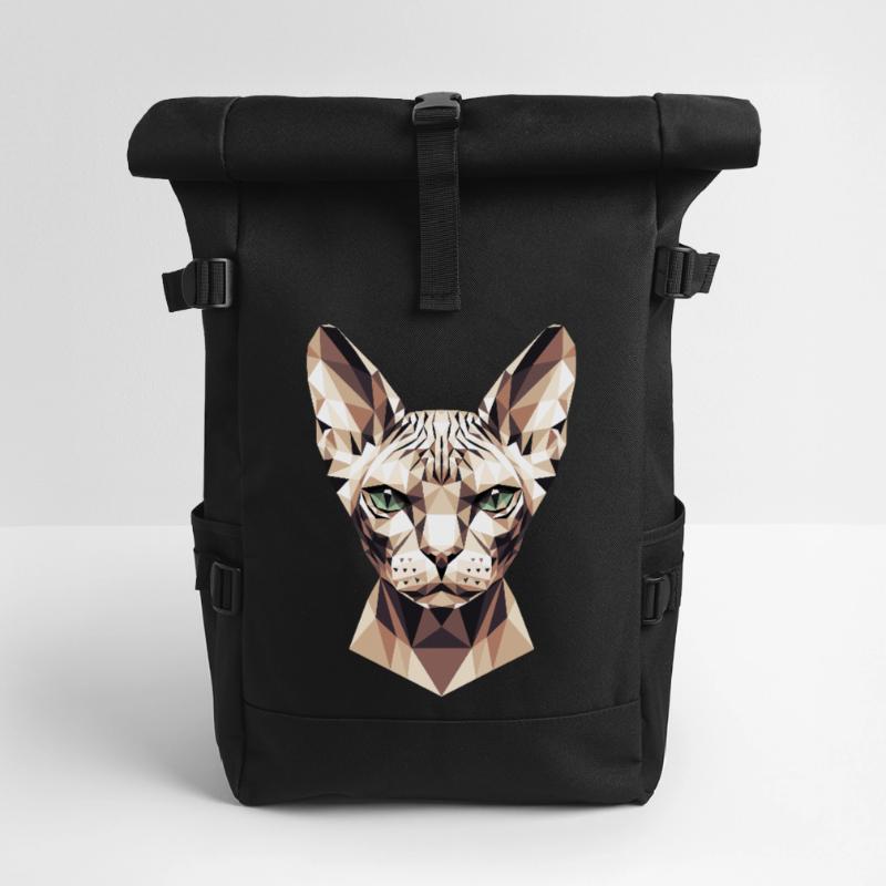 Sphynx Chat Sphynx Chat Chat Canadien Sphinx mignon Sac à dos roll top