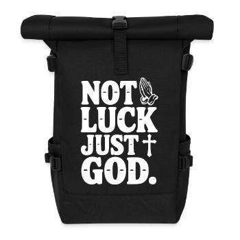 Pas la chance, juste Dieu - Sac à dos roll top - noir - Devant