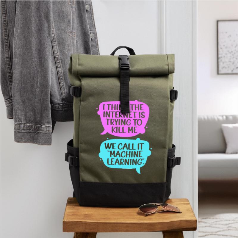GPT Programmer Coder Roll Top Backpack