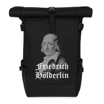 Friedrich Hölderlin portrait design - Roll Top Backpack - black - Front