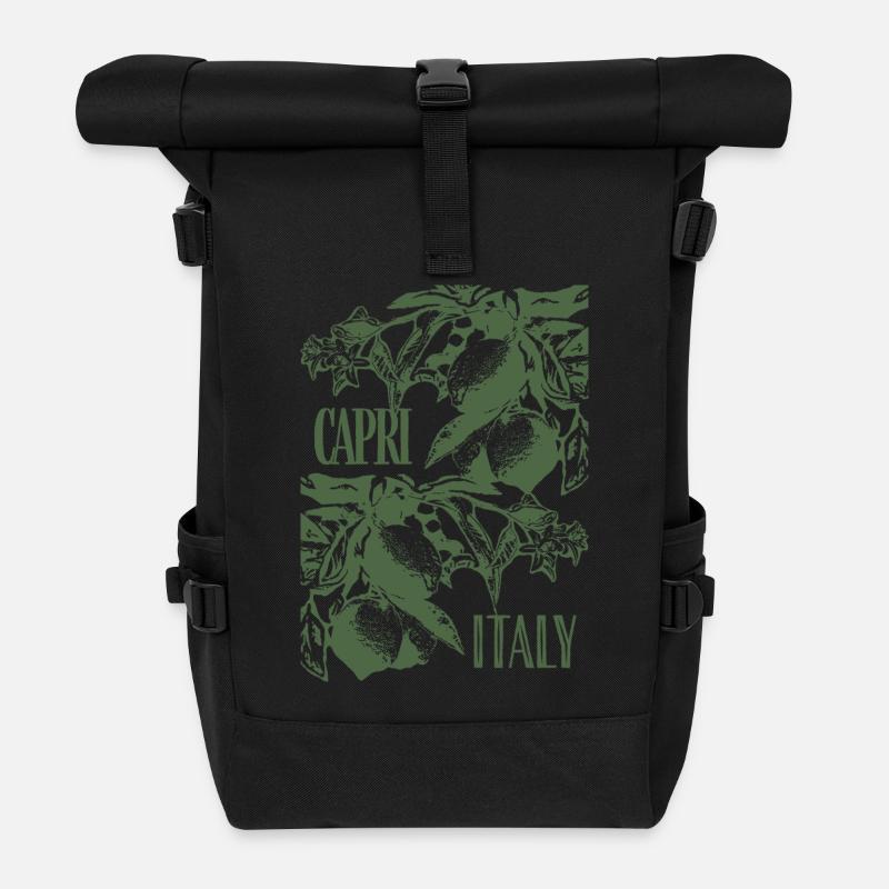 CAPRI ITALY - Roll Top Backpack - black