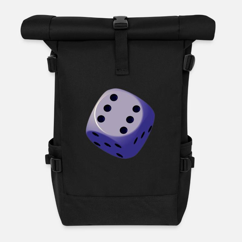 Würfel, Spiel, Spaß - Rolltop Rucksack - Schwarz
