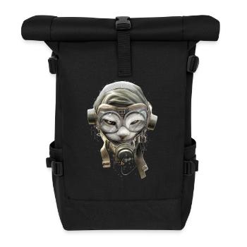 PILOTCAT (Spritzer) - Rolltop Rucksack - Schwarz - Vorne