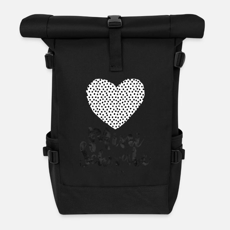 Mini Schwabe Dotties - Rolltop Rucksack - Schwarz