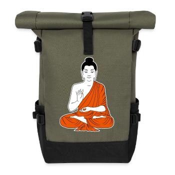buddha - Rolltop Rucksack - Olive/Schwarz - Vorne