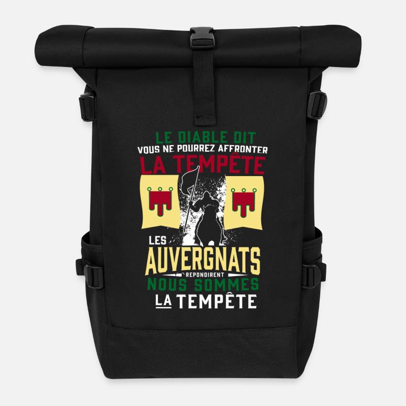 Tempête Auvergnats - Sac à dos roll top - noir