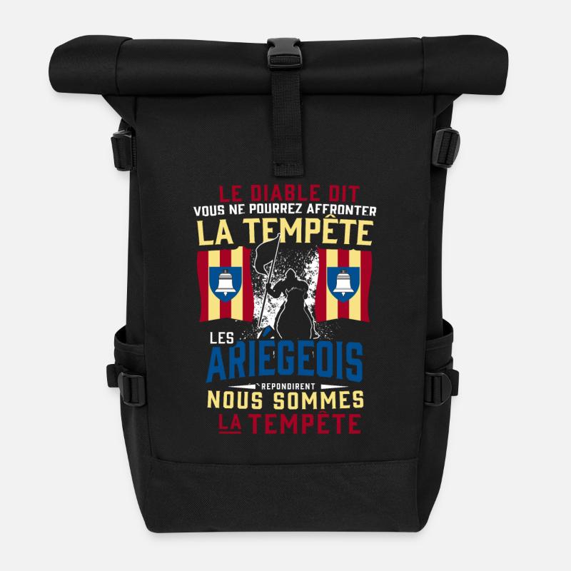 Tempête Ariège - Sac à dos roll top - noir