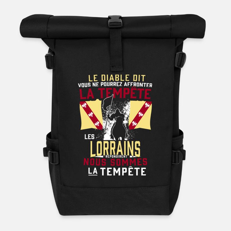 Tempête Lorrains - Sac à dos roll top - noir