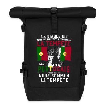 Tempête Portugais - Sac à dos roll top - noir - Devant