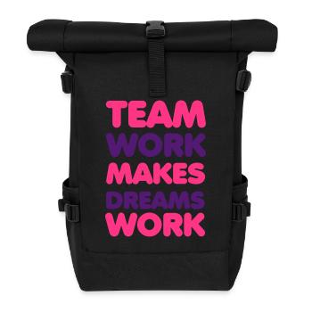 Team Work - Rolltop Rucksack - Schwarz - Vorne