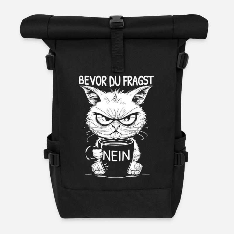 Katze Bevor Du Fragst Nein Katzenbesitzerin - Rolltop Rucksack - Schwarz