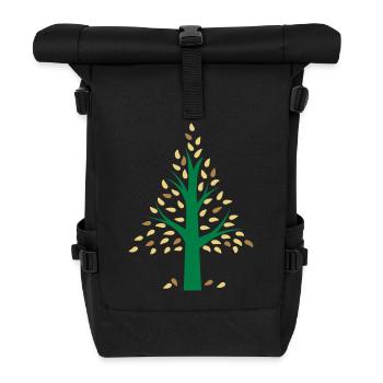 Autumn Tree - Roll Top Backpack - black - Front
