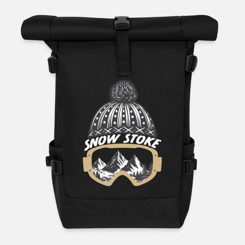 Snow Stoke - Rolltop Rucksack - Schwarz