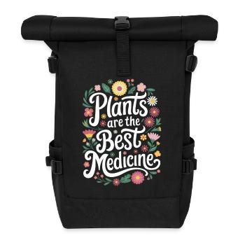 Vegetarian Vegan Veggie Vegetarian - Roll Top Backpack - black - Front