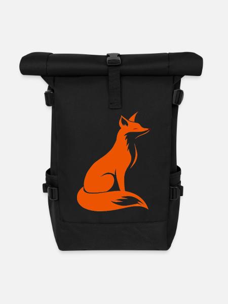 Fuchs - Rolltop Rucksack - Schwarz