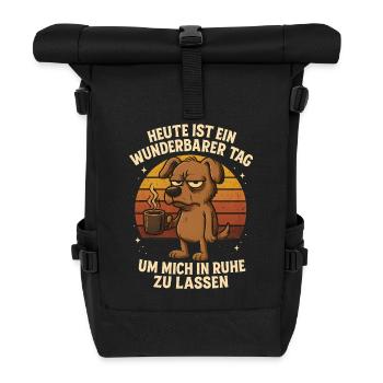 Wunderbarer Tag Mich In Ruhe Zu Lassen - Rolltop Rucksack - Schwarz - Vorne