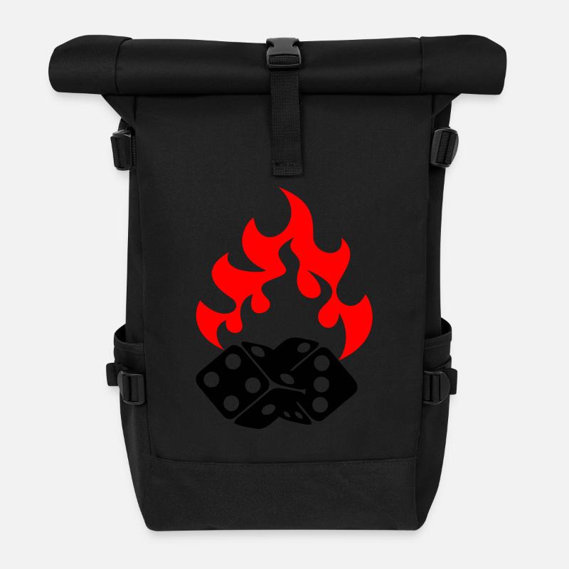 flaming_cubes - Sac à dos roll top - noir