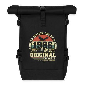 1986 Vintage Vintage Rétro Cadeau d’anniversaire - Sac à dos roll top - noir - Devant