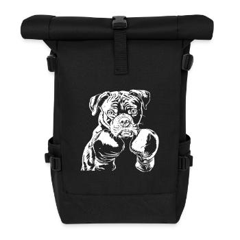 Hund Boxer Kampfsport MMA - Rolltop Rucksack - Schwarz - Vorne