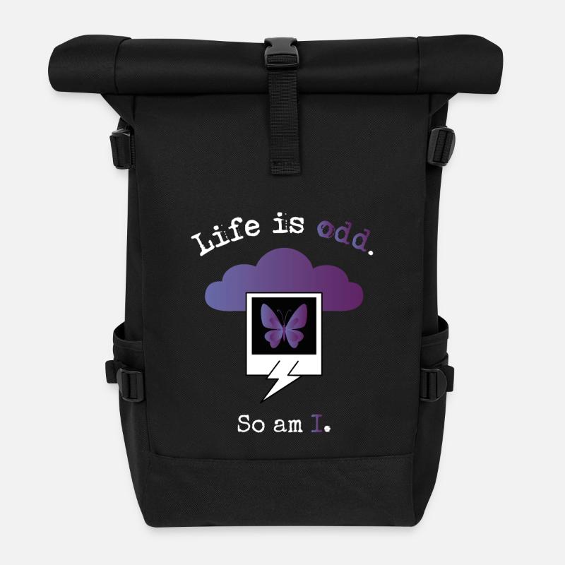 Life is odd. So am I. - Sac à dos roll top - noir