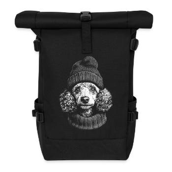 Pudel Pudelmütze Hunde Hund Zwergpudel - Rolltop Rucksack - Schwarz - Vorne