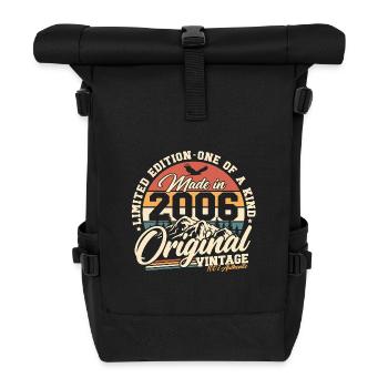 2006 Jahrgang Vintage Retro Geburtstag Geschenk - Rolltop Rucksack - Schwarz - Vorne